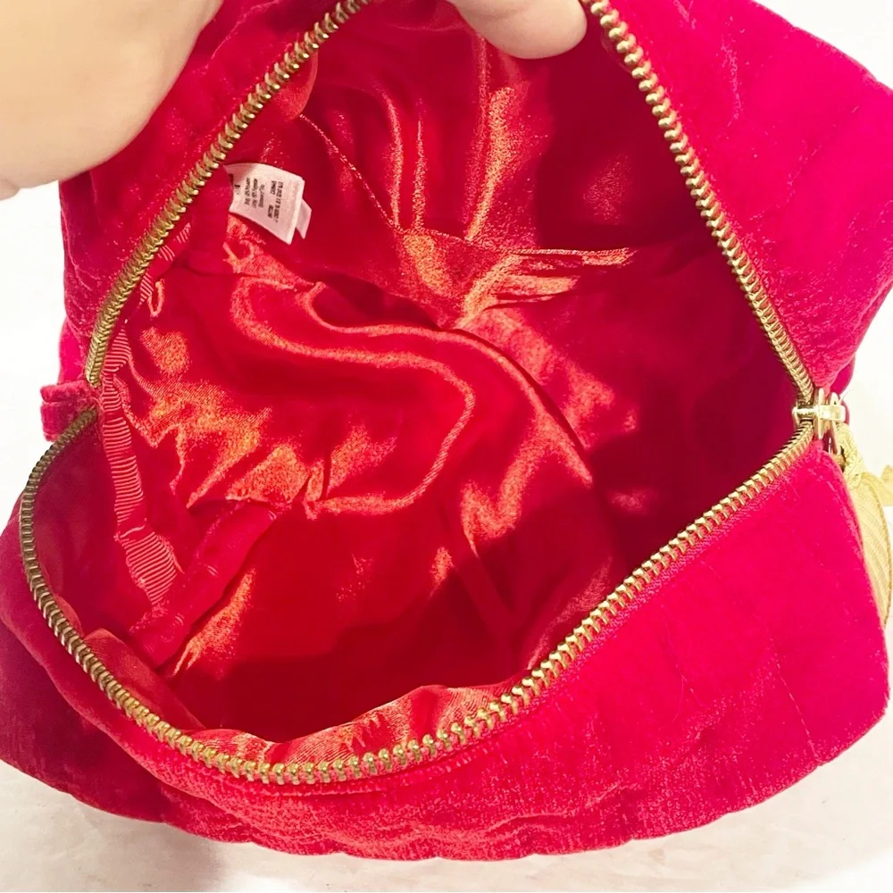 J. Crew Red Velvet Cosmetic‎ Travel Pouch NEW